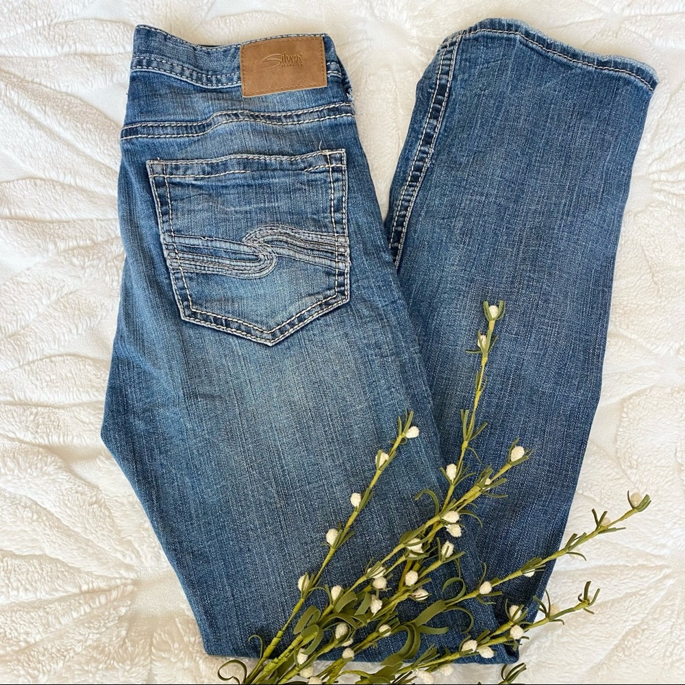 Men’s Silver “Craig” Straight Blue Jeans Size- W28 L34